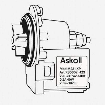 Genuine Askoll Drain Pump EAU61383502 40W for LG WT-H9556 WT-H9506 WT-H8006