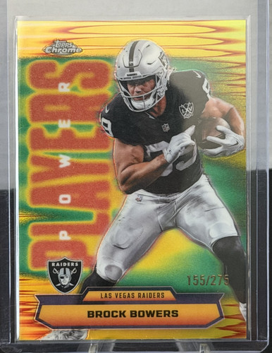 2025-26 Topps Chrome Power Players Brock Bowers Yellow Refractor /275 #PP-31