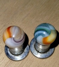 Vintage Sunburst Or Onion Skinned Marbles One Of A Kind Stunning Colors