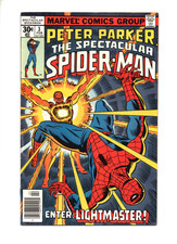 SPECTACULAR SPIDER-MAN #3 VF 8.0 TARANTULA APP 1ST LIGHTMASTER
