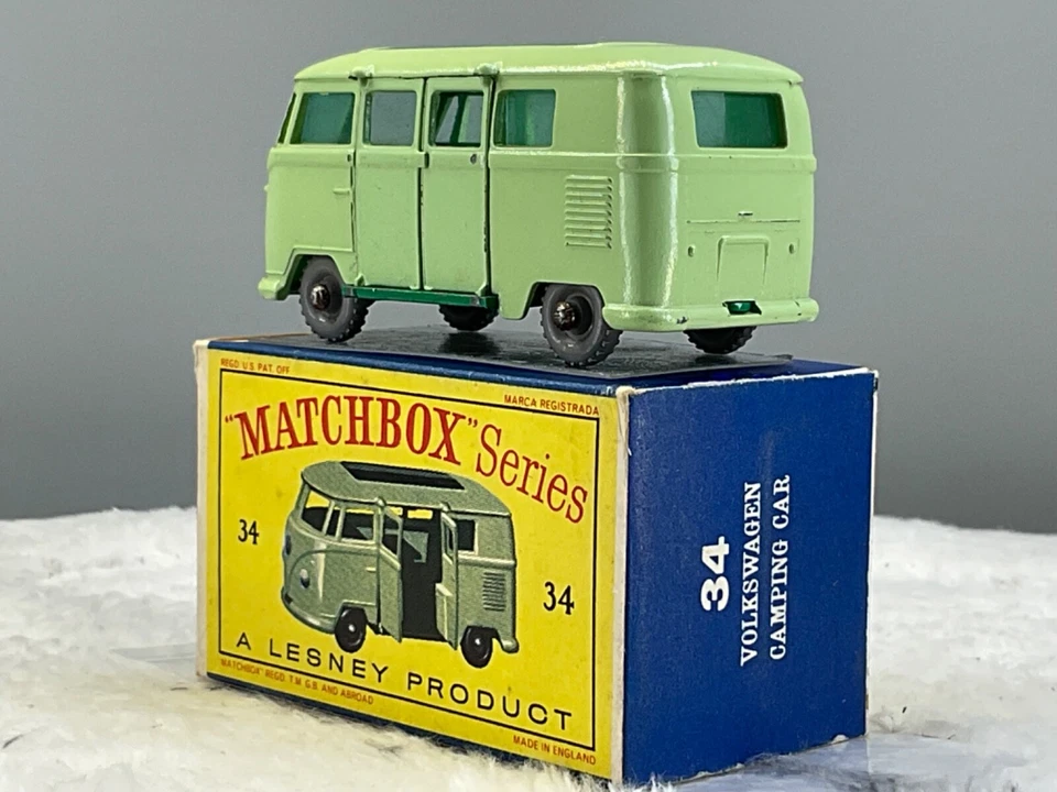 火柴盒 34B 大众露营车 1962 年全新,全新,KGPW,原装 D 盒,N.O.S — 第 3/4 张图片