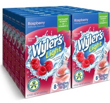 Wyler's Light Singles To Go Powder Packets Water Drink Mix Raspberry, Pack of 12