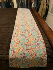 WORLD MARKET FLORAL FABRIC TABLE RUNNER