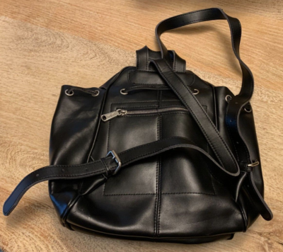 co lab black leather backpack Latico Leathers Explorer Laptop recycled textured vegan leather Compartments Colombian Leather Backpack