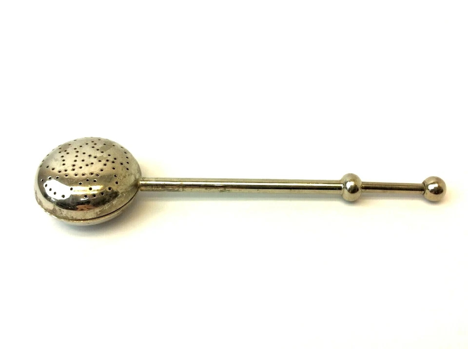 Antique Old Spring Action Tea Seeper Spoon Infuser Steeper Kitchenware   - Image 2 of 4