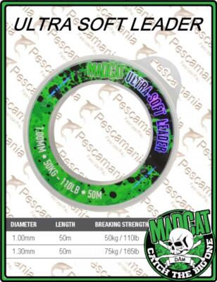 Leader Nylon Madcat Ultra Soft Mono Diametro 1,00-1,30mm 50mt - Foto 3