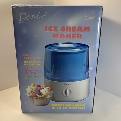 Deni Ice Cream Maker Automatic Easy 10-20 Minutes 5151 New