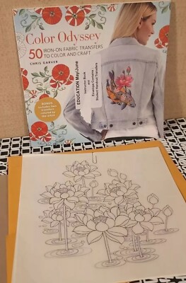 Color Odyssey Iron On Fabric Transfers Coloring Craft Book 