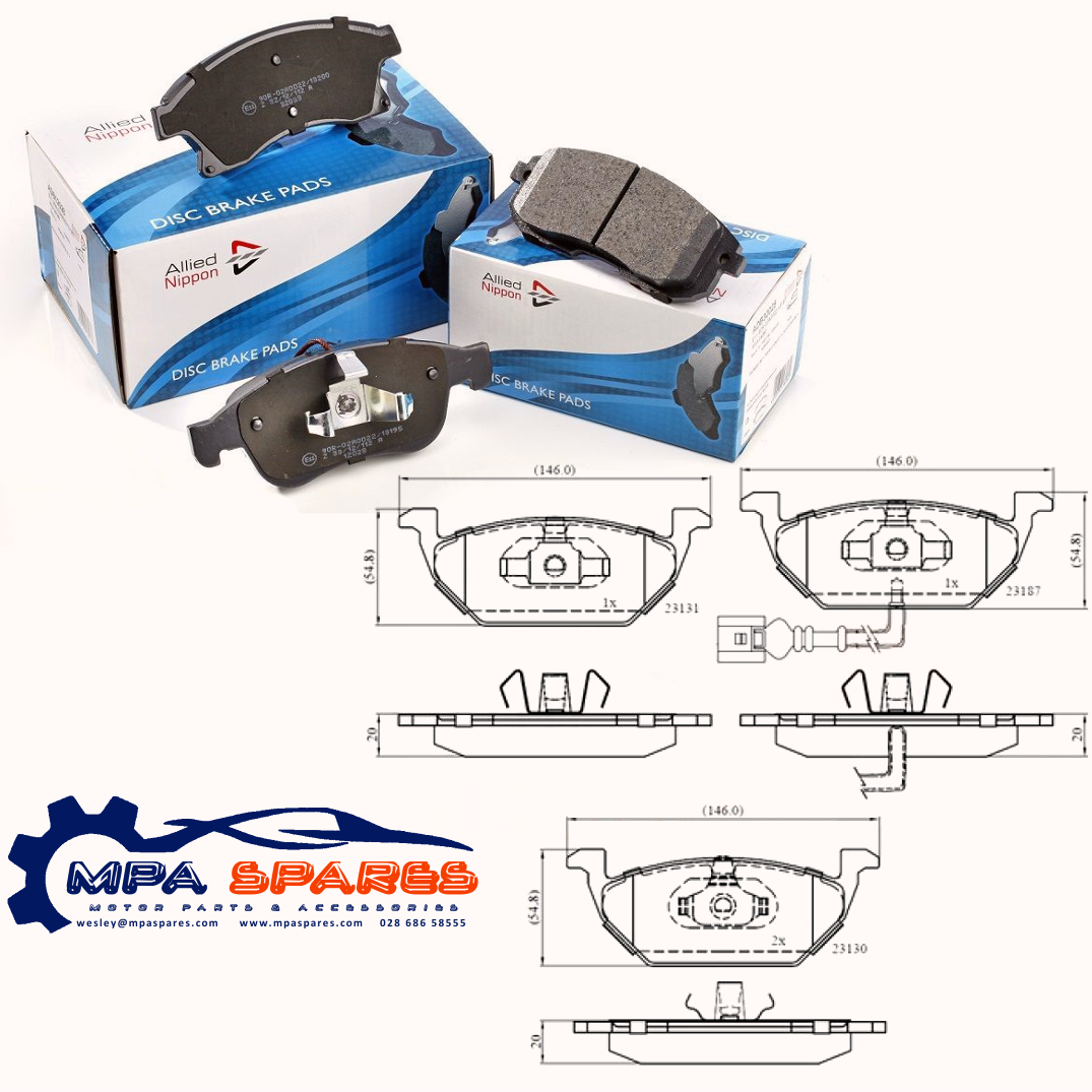 AUDI A3 Jun 99 to Apr 03 Allied Nippon Front Brake Pads Service  
