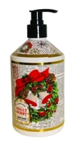 Holly Berry Hand Soap Christmas  Vintage Press Home & Body Company Wreath 21.5oz