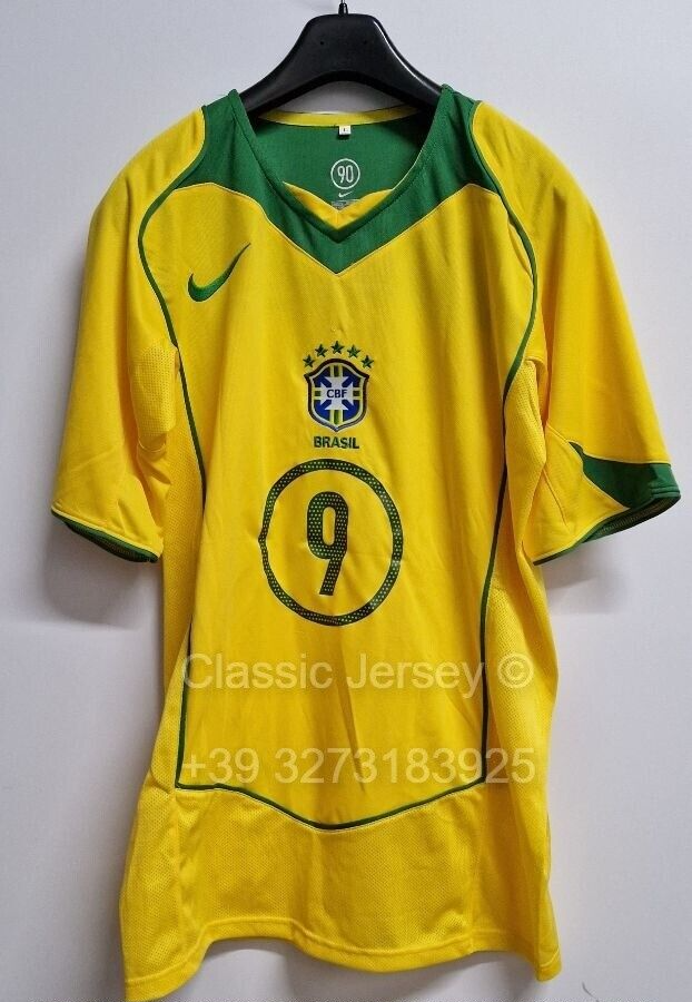 ウェア 04s Brazil National Team Uniform Ronaldo Ronaldo Brazil 2006 World Cup Away Soccer Jersey Shirt L SKU