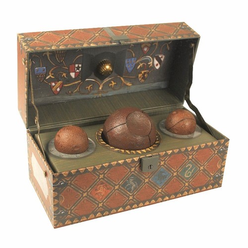replica quidditch game trunk chest set - snitch quaffle bludgers