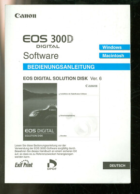 Canon EOS 300 D Digital Software Bedienungsanleitung