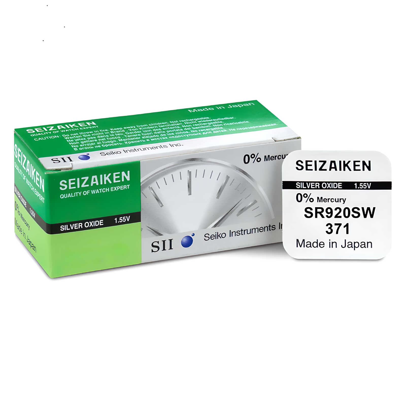 1x SEIZAIKEN SEIKO 371 SR920SW Watch Battery 1.55V Silver Oxide *EXPIRY 09/2028*