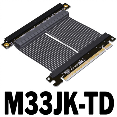 Reverse Riser Cable PCIe 4.0 x16 Soft GPU Extension Cable  for A4 ITX-PC Case