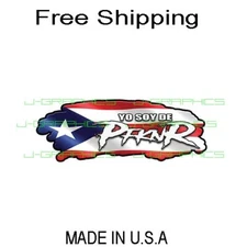 Yo soy de P fkn R with Boricua Coqui Vinyl Decal Puerto Rico Flag Sticker PR