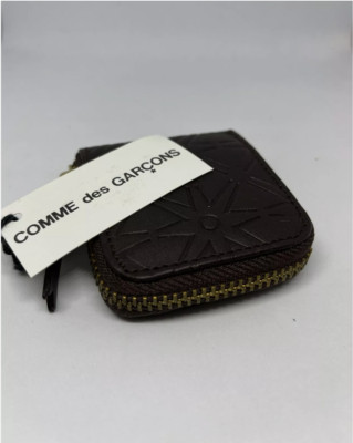Comme Des Garçons Brown Leather Coin Purse