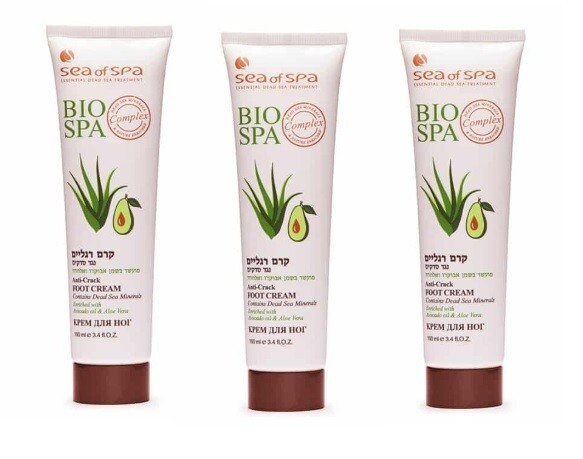 Pack of 3 Sea Of Spa Bio Spa Avocado Foot Cream 100ml