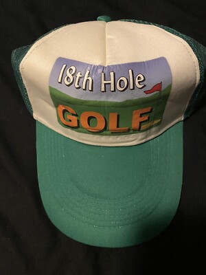 New Vintage Golf 18th Hole TRUCKERS HAT SNAPBACK CAP FOAM MESH