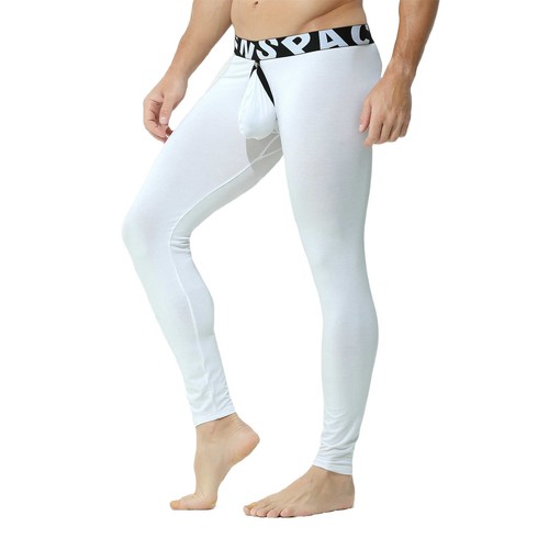 Men Sexy Thermal Long Johns Legging Pants U Convex Seperate Pouch Soft Underwear - Picture 4 of 31