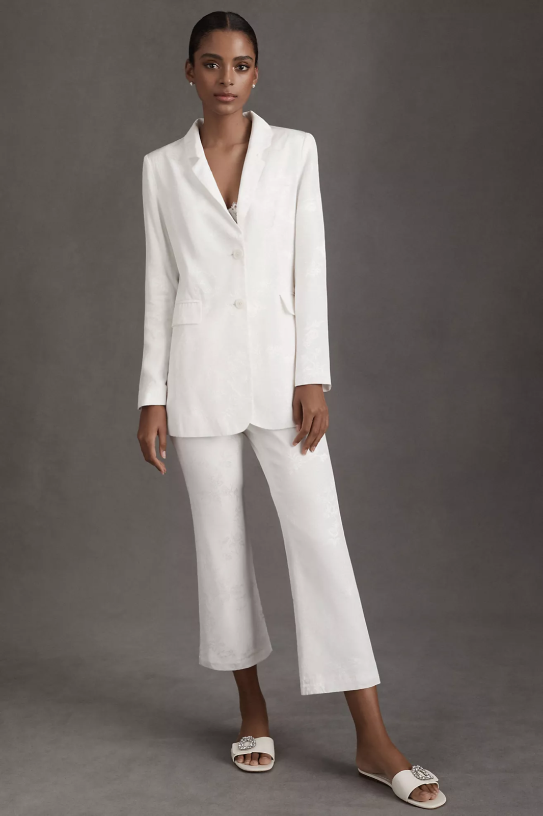 NWT BHLDN DAUGHTERS OF SIMONE MARGAUX SATIN JACQUARD BRIDAL PANTS- SIZE XL
