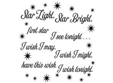 Star Light Star Bright 2 pcs 3.5 Inch Black Fused Glass Decals