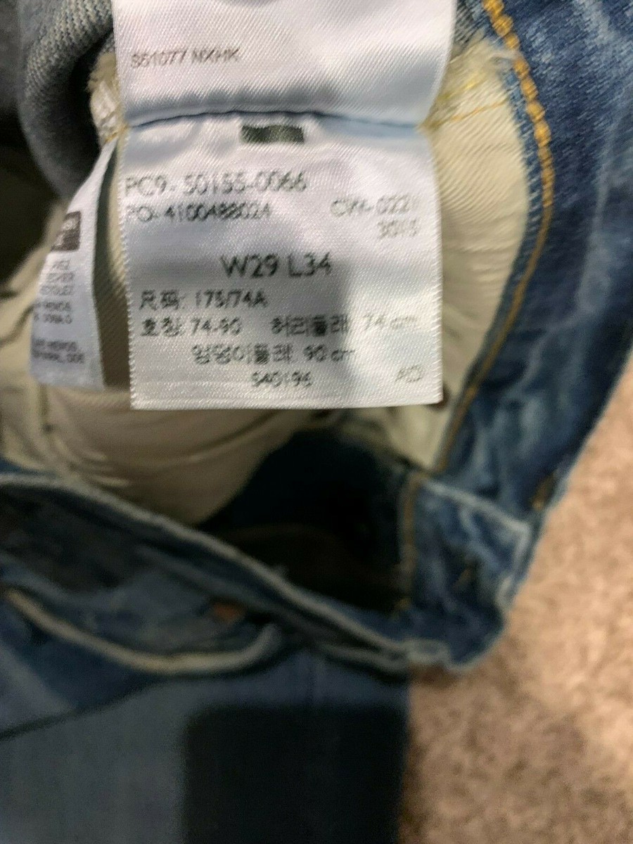 Levi's LVC 1955 501 XX Selvedge Jeans Made In Japan 29X34 NWT RT
