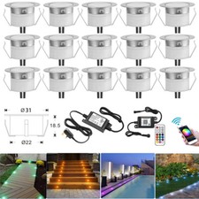 31mm Smart RGB/RGB+WW Colour Changing LED Deck Lights Kitchen/Garden Lighting UK