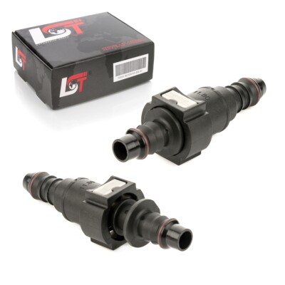 2x Schnellkupplung mit Gegenstück Set Kraftstoffleitung gerade 11,8 - 12 mm