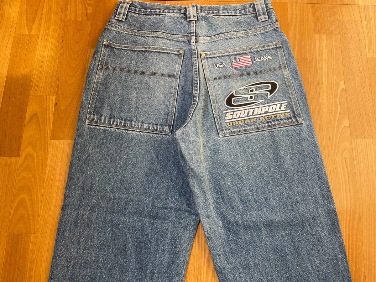 Southpole jeans, vintage baggy pants, 90s hip hop, 1990s
