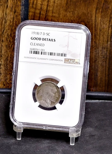 1918/7-D Buffalo Nickel - NGC Good Details, Cleaned (#58388-L)