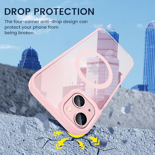 for iPhone 13 & iPhone 14 Magnetic Case Compatible for iPhone 13/14 Rose Pink - Picture 6 of 8