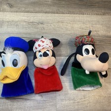 Donald, Minnie, Goofy Golf Club Head Cover Disney Store 12 inch vintage Plush