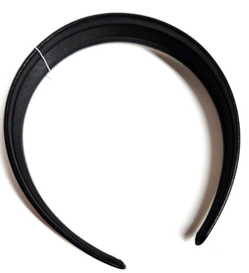 J.Crew заводской искусственной кожи обруч для волос в черный один размер CA907 новый с ярлыками - Изображение 2 из 4