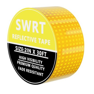 SWRT Reflective Tape 2 Inch x 30 Feet DOT-C2 Shining Star 2IN x 30FT, Yellow 