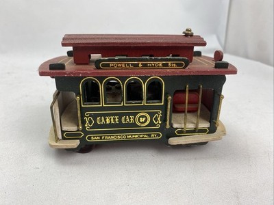 Vintage Holz Seilbahn Musical San Francisco Souvenir - Powell & Hyde St