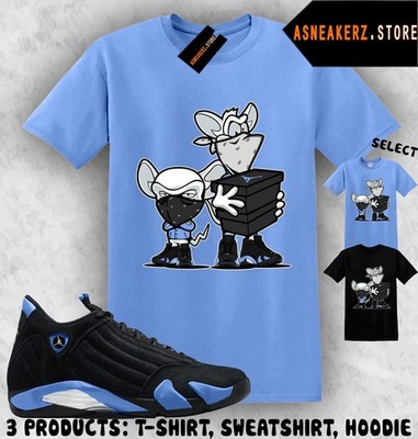 Shirt Matching AJ 14 Black University Blue 2026 Match Sneaker Sneakerhead Heist