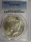 PCGS MS 62 1926-D Peace Dolllar