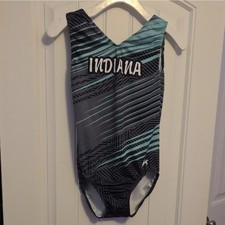 BEAUTIFUL GK Elite Adult Medium/Large Gymnastics Dance Leotard INDIANA STATE