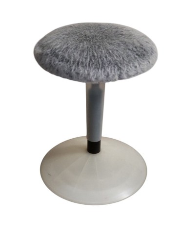 Vintage IKEA Clear FAUX FUR Gray VITAMIN Adjustable Stool Nicholai Wiig-Hansen - Picture 6 of 8