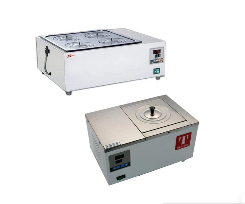 Calefacción digital baño de agua usado en laboratorio para calentar vidrio matraz de ebullición Foto 2 de 4