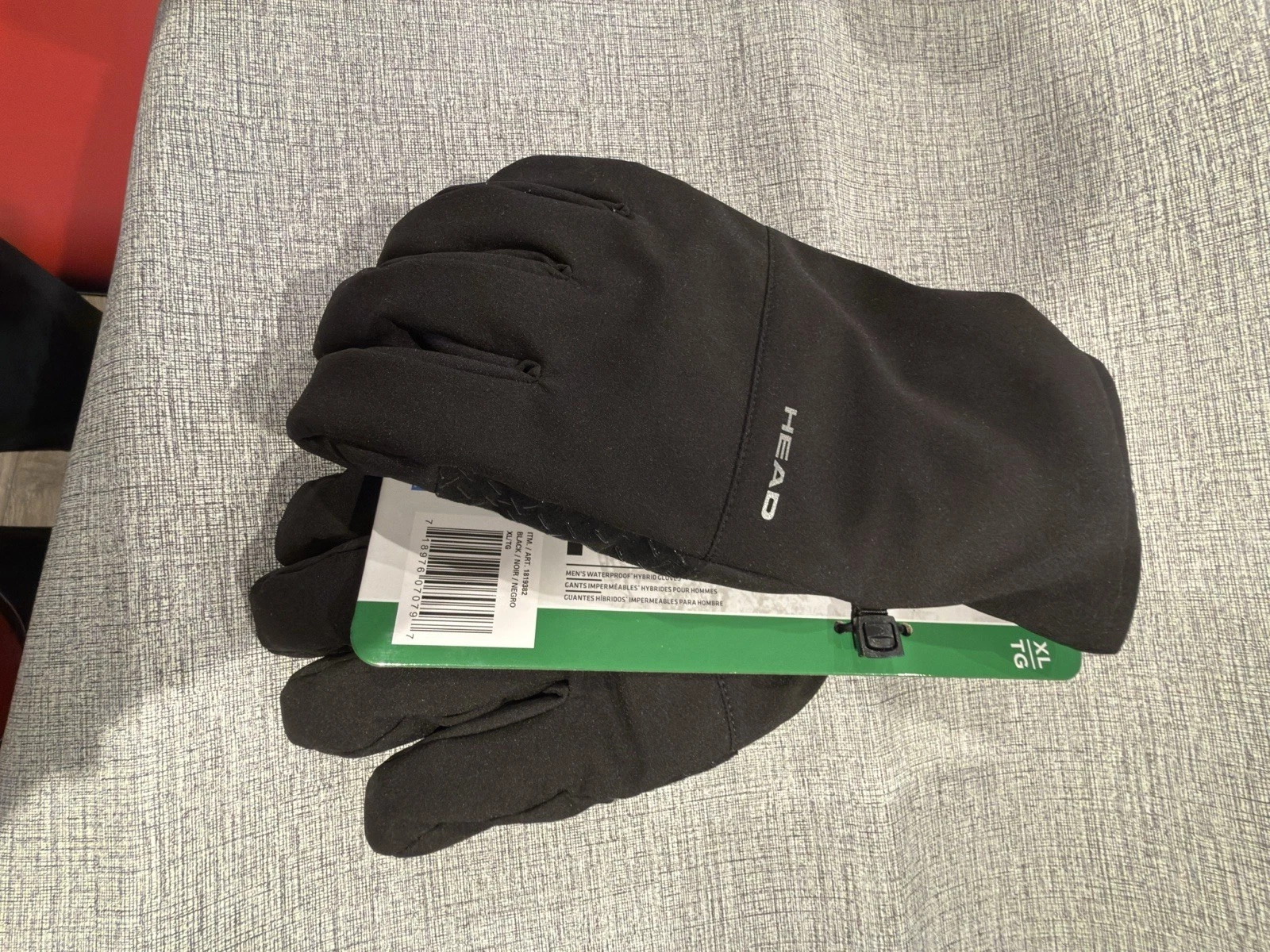 XL / Extra Large Head Men's Waterproof Hybrid Gloves Windproof Touchscreen Black
