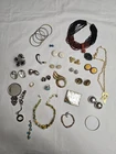 Vintage Costume Some Signed Jewelry Lot  Necklaces, Mixed Earrings, Bangles Ect