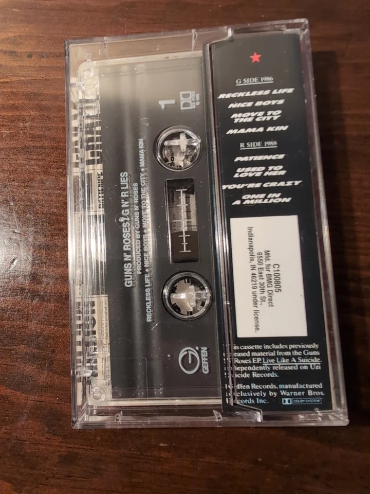 Guns N' Roses Cassette Tape G N' R Lies Geffen Records(1988) MSG 24198 - Image 2 of 4