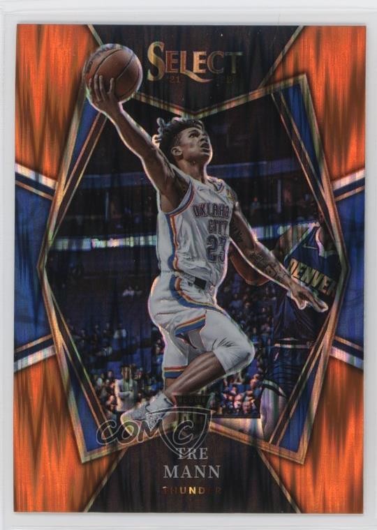 2021-22 Panini Select Premier Level Orange Flash Prizm Tre Mann #141 1o41