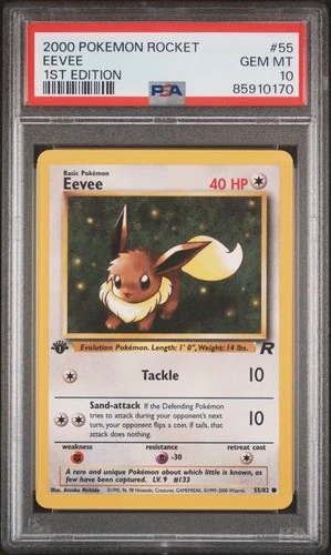 Eevee 55 1st Edition Rocket Pokemon PSA 10 *170