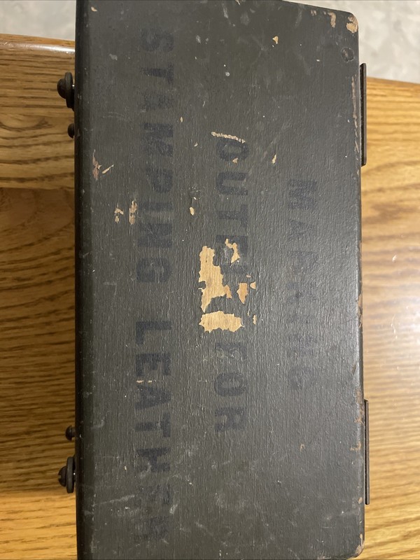 Vintage 1943 Matthews & Son Leather Punch Set Complete Original Box, Pristine 