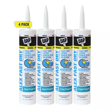 Alex Fast Dry 10.1 White Acrylic Latex plus Silicone Caulk 4-Pack 