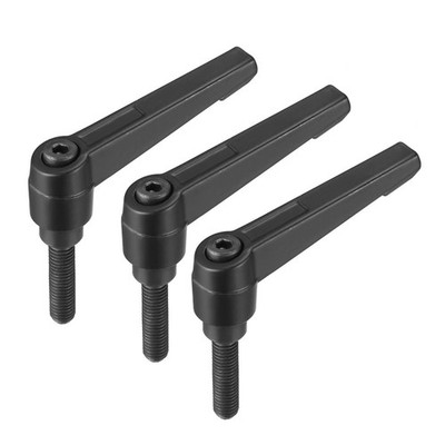 M8x32mm Handle Adjustable Clamping Lever Thread Ratchet Male Threaded Stud 3 Pcs