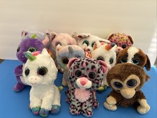 Lot Of 11 TY Beanie Boos Christmas Mouse, Unicorns, Monkey, Cats, Dragon More